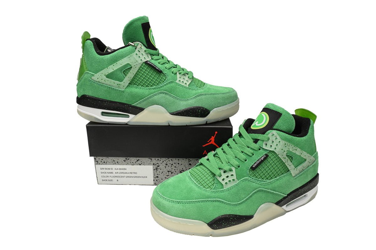 Air Jordan 4 Retro Emerald Green - Black Unisex Streetwear Limited Edition - **Air Jordan 4 Retro Emerald Green Black** The Air Jordan 4 Retro Emerald Green Black