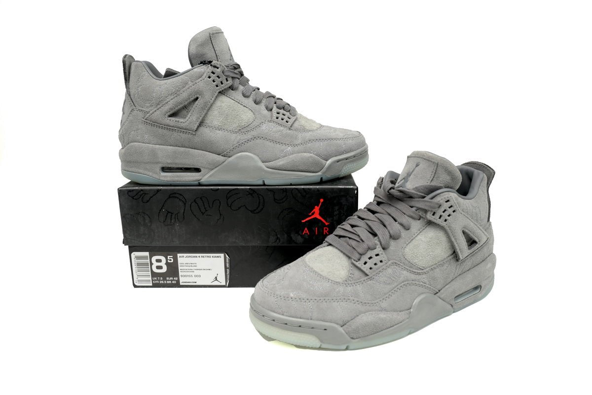Air Jordan 4 Retro Kaws - Grey Unisex Streetwear Limited Edition - **Air Jordan 4 Retro KAWS Grey** The Air Jordan 4 Retro KAWS Grey is a