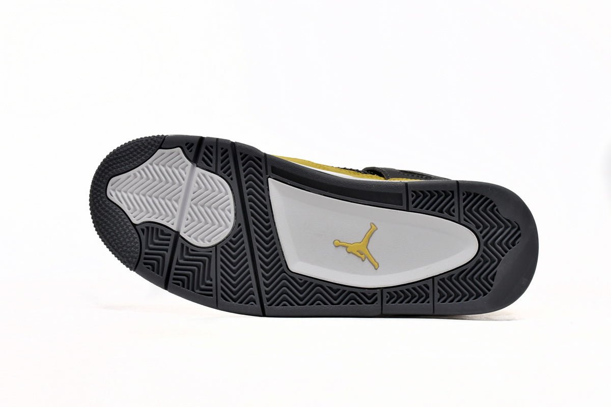 Air Jordan 4 Retro Lightning - Black Unisex Streetwear Limited Edition - **Air Jordan 4 Retro Lightning: Iconic Design with Vibrant Flair** The Air Jordan 4 Retro
