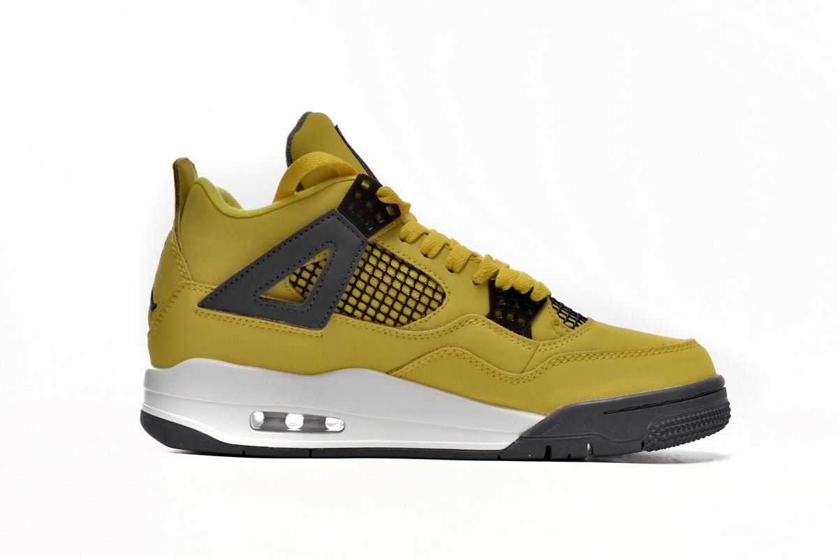 Air Jordan 4 Retro Lightning - Black Unisex Streetwear Limited Edition - **Air Jordan 4 Retro Lightning: Iconic Design with Vibrant Flair** The Air Jordan 4 Retro
