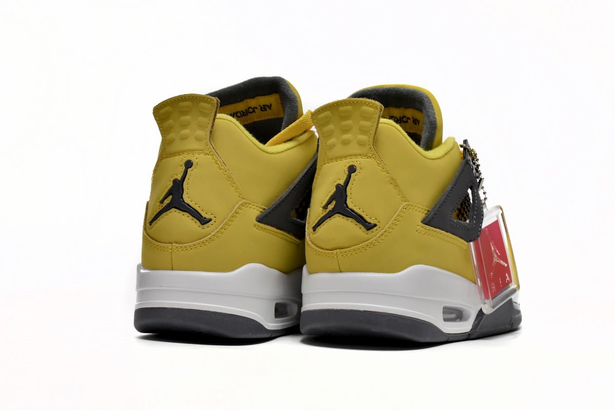 Air Jordan 4 Retro Lightning - Black Unisex Streetwear Limited Edition - **Air Jordan 4 Retro Lightning: Iconic Design with Vibrant Flair** The Air Jordan 4 Retro