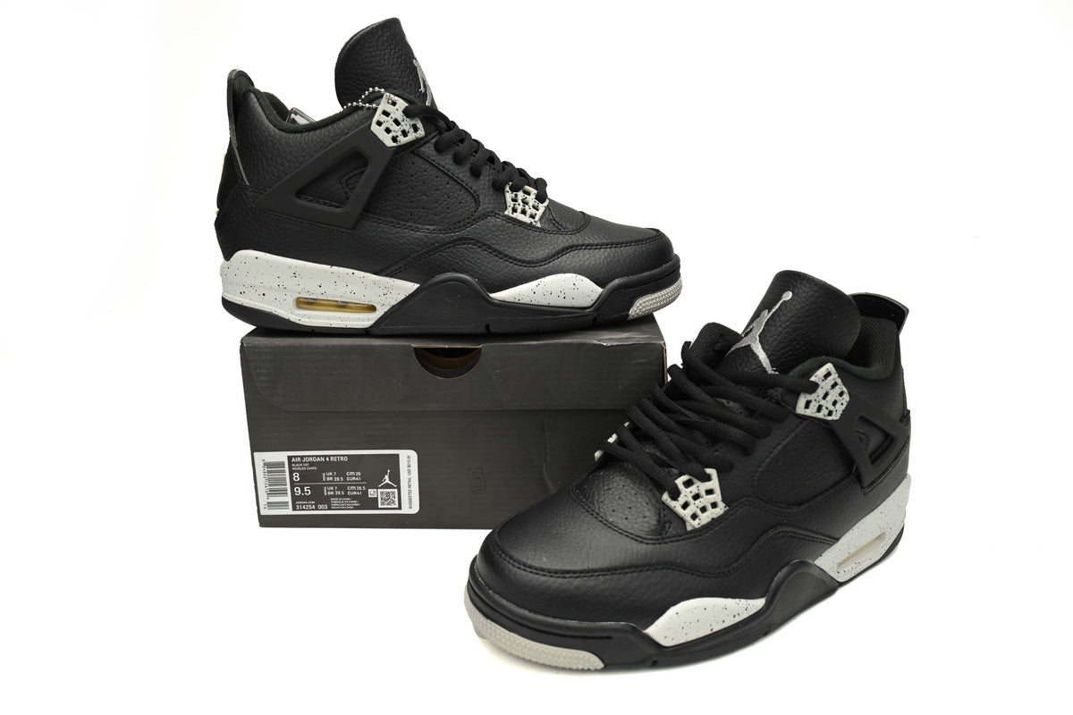 Air Jordan 4 Retro Oreo - Black Unisex Streetwear Limited Edition - **Air Jordan 4 Retro Oreo** The Air Jordan 4 Retro Oreo is a timeless rendition
