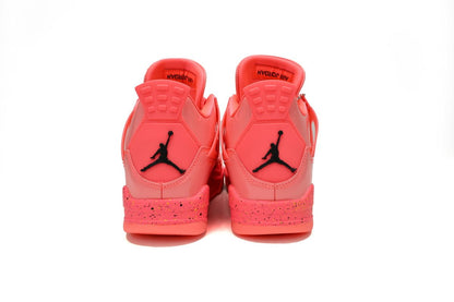 Air Jordan 4 Retro Powder Lacquer Leather Sneakers - White Unisex Streetwear Limited Edition - **Air Jordan 4 Retro Powder Lacquer Leather** The Air Jordan 4 Retro Powder Lacquer Leather