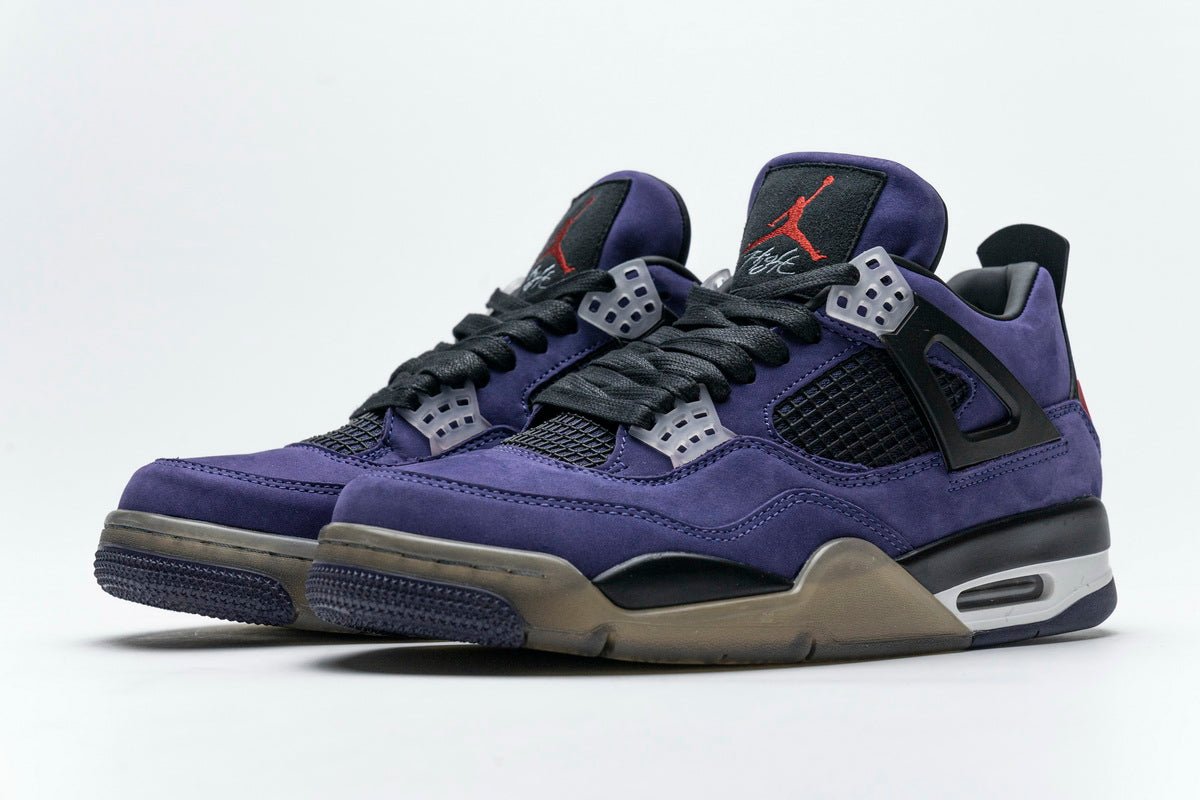 Air Jordan 4 Retro Sneakers - Purple Unisex Streetwear Limited Edition - Introducing the Air Jordan 4 Retro Purple, a bold and stylish addition to the legendary