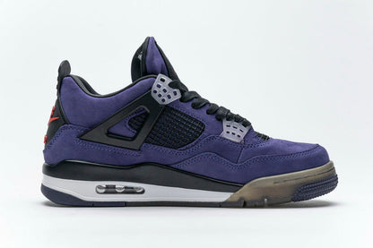 Air Jordan 4 Retro Sneakers - Purple Unisex Streetwear Limited Edition - Introducing the Air Jordan 4 Retro Purple, a bold and stylish addition to the legendary