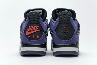 Air Jordan 4 Retro Sneakers - Purple Unisex Streetwear Limited Edition - Introducing the Air Jordan 4 Retro Purple, a bold and stylish addition to the legendary