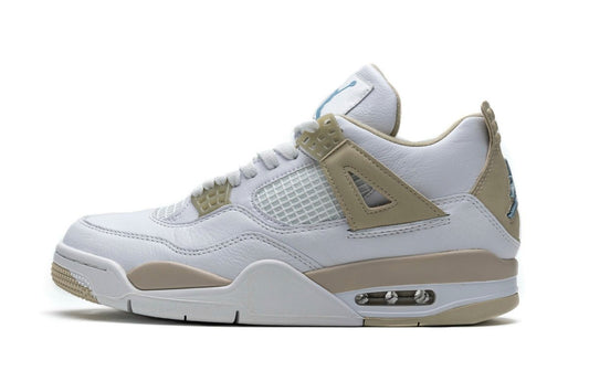 Air Jordan 4 Retro Sand Linen Sneakers - Black Unisex Streetwear Limited Edition - Introducing the Air Jordan 4 Retro Sand Linen, a fusion of classic design and modern
