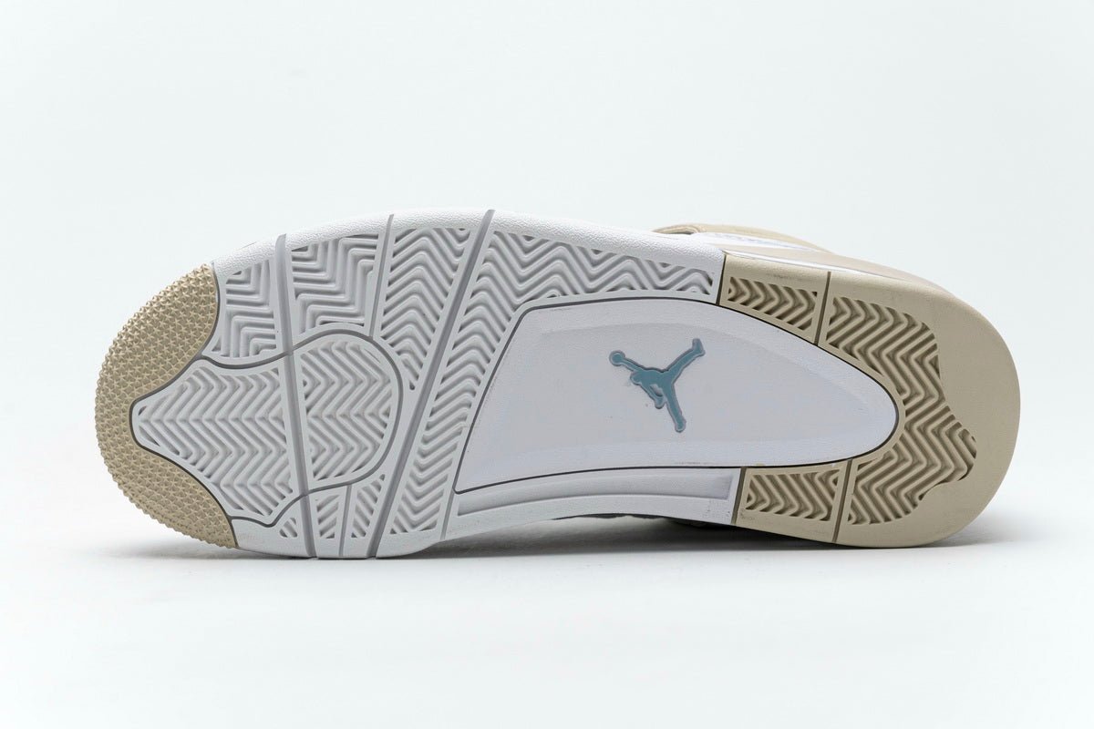 Air Jordan 4 Retro Sand Linen Sneakers - Black Unisex Streetwear Limited Edition - Introducing the Air Jordan 4 Retro Sand Linen, a fusion of classic design and modern