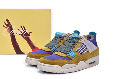 Air Jordan 4 Retro Sp Desert Moss Sneakers - Black Unisex Streetwear Limited Edition - Elevate your sneaker collection with the Air Jordan 4 Retro SP Desert Moss, a blend