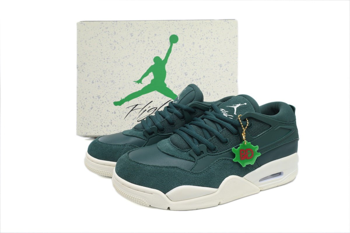 Air Jordan 4 Rm 'o - Idized Green' Unisex Streetwear Limited Edition - The Air Jordan 4 RM 'Oxidized Green' is a stunning addition to the iconic Air