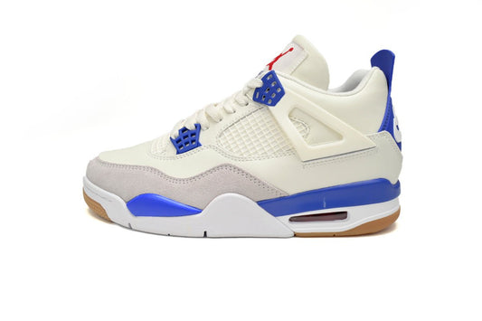 Air Jordan 4 Sapphire - White Unisex Streetwear Limited Edition - **Air Jordan 4 Sapphire** The Air Jordan 4 Sapphire is a striking sneaker that seamlessly