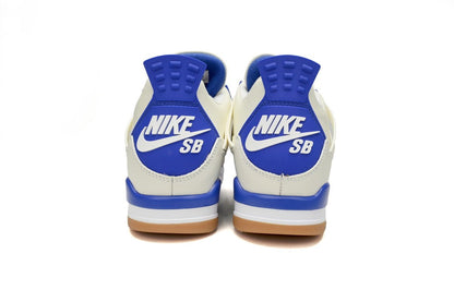 Air Jordan 4 Sapphire - White Unisex Streetwear Limited Edition - **Air Jordan 4 Sapphire** The Air Jordan 4 Sapphire is a striking sneaker that seamlessly