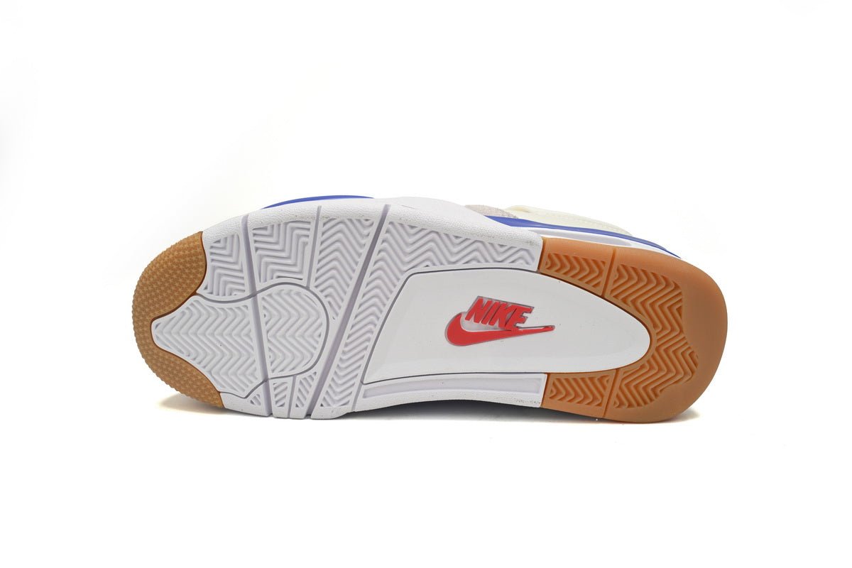 Air Jordan 4 Sapphire - White Unisex Streetwear Limited Edition - **Air Jordan 4 Sapphire** The Air Jordan 4 Sapphire is a striking sneaker that seamlessly