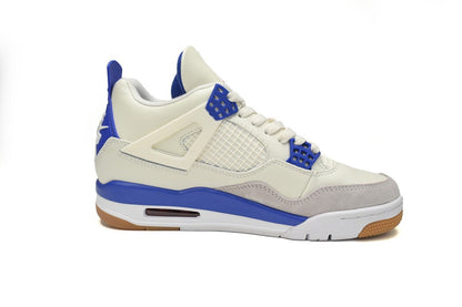 Air Jordan 4 Sapphire - White Unisex Streetwear Limited Edition - **Air Jordan 4 Sapphire** The Air Jordan 4 Sapphire is a striking sneaker that seamlessly