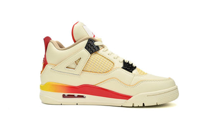 Air Jordan 4 Blue Red - White Unisex Streetwear Limited Edition - The Air Jordan 4 White Blue Red is a vibrant and stylish addition to the