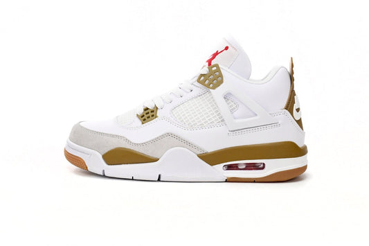 Air Jordan 4 Brown - White Unisex Streetwear Limited Edition - **Air Jordan 4 White Brown** The Air Jordan 4 White Brown is a sophisticated and