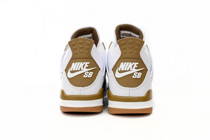 Air Jordan 4 Brown - White Unisex Streetwear Limited Edition - **Air Jordan 4 White Brown** The Air Jordan 4 White Brown is a sophisticated and