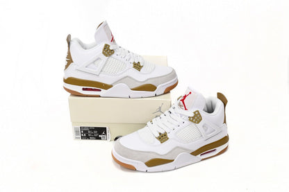 Air Jordan 4 Brown - White Unisex Streetwear Limited Edition - **Air Jordan 4 White Brown** The Air Jordan 4 White Brown is a sophisticated and