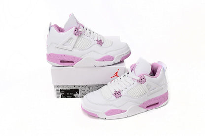 Air Jordan 4 Pink - White Unisex Streetwear Limited Edition - **Air Jordan 4 White Pink** The Air Jordan 4 White Pink is a stylish and