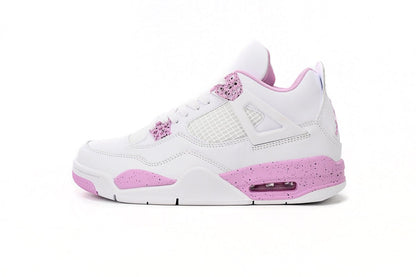 Air Jordan 4 Pink - White Unisex Streetwear Limited Edition - **Air Jordan 4 White Pink** The Air Jordan 4 White Pink is a stylish and