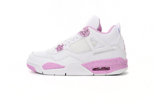 Air Jordan 4 Pink - White Unisex Streetwear Limited Edition - **Air Jordan 4 White Pink** The Air Jordan 4 White Pink is a stylish and