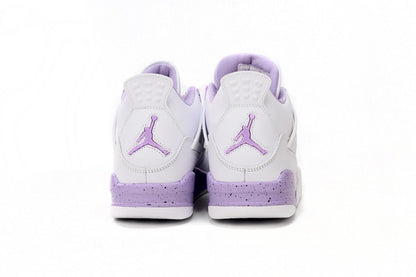Air Jordan 4 Purple - White Unisex Streetwear Limited Edition - **Air Jordan 4 White Purple** The Air Jordan 4 White Purple is a sleek and
