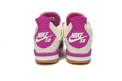 Air Jordan 4 Purple Grey - White Unisex Streetwear Limited Edition - **Air Jordan 4 White Purple Grey** The Air Jordan 4 White Purple Grey is a