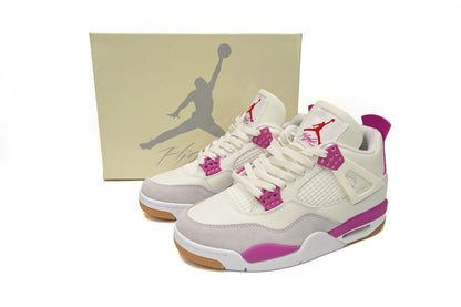 Air Jordan 4 Purple Grey - White Unisex Streetwear Limited Edition - **Air Jordan 4 White Purple Grey** The Air Jordan 4 White Purple Grey is a