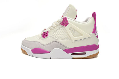 Air Jordan 4 Purple Grey - White Unisex Streetwear Limited Edition - **Air Jordan 4 White Purple Grey** The Air Jordan 4 White Purple Grey is a
