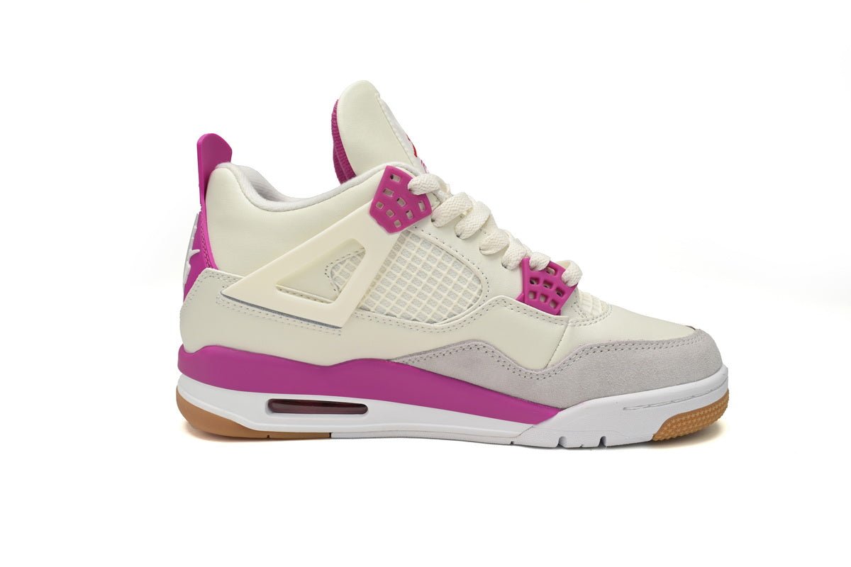 Air Jordan 4 Purple Grey - White Unisex Streetwear Limited Edition - **Air Jordan 4 White Purple Grey** The Air Jordan 4 White Purple Grey is a