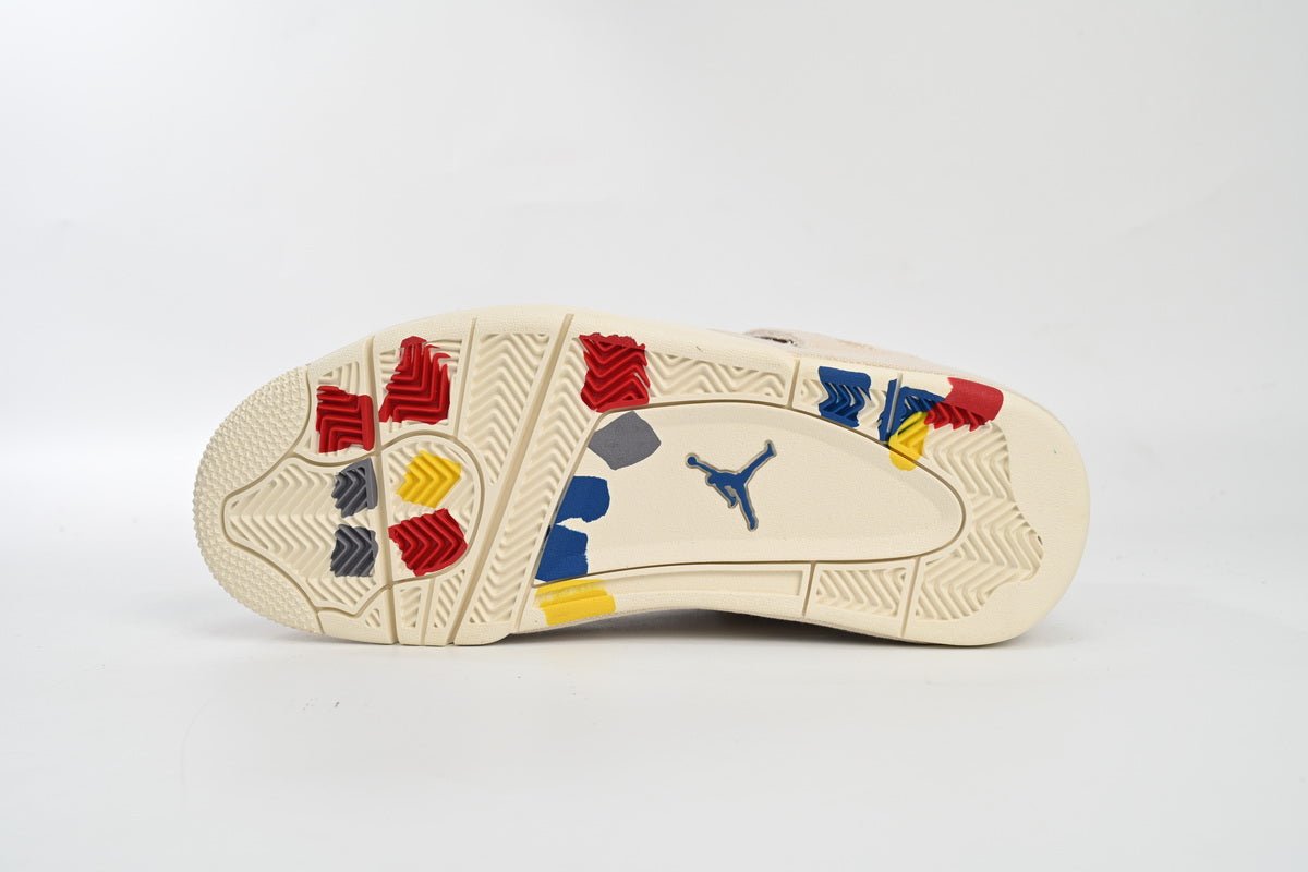 Air Jordan 4 Wmns canvas Sneakers - Red Unisex Streetwear Limited Edition - Introducing the Air Jordan 4 WMNS 'Canvas,' a sophisticated reinterpretation of the classic Air Jordan