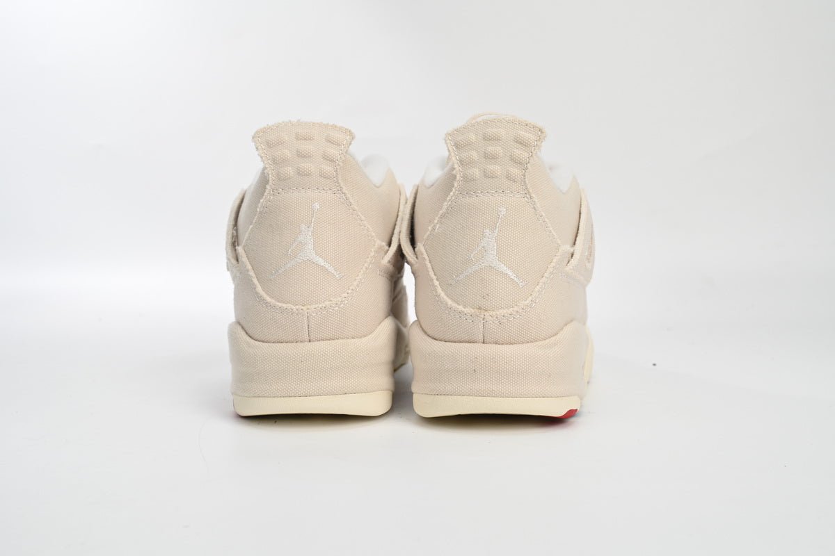Air Jordan 4 Wmns canvas Sneakers - Red Unisex Streetwear Limited Edition - Introducing the Air Jordan 4 WMNS 'Canvas,' a sophisticated reinterpretation of the classic Air Jordan