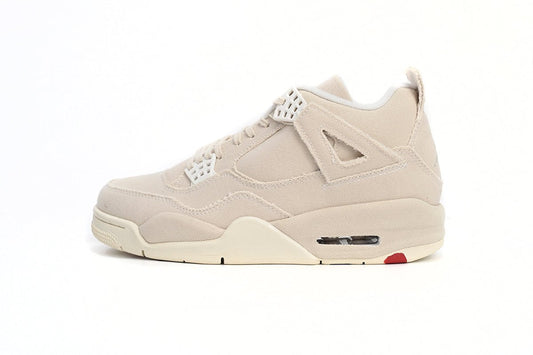 Air Jordan 4 Wmns canvas Sneakers - Red Unisex Streetwear Limited Edition - Introducing the Air Jordan 4 WMNS 'Canvas,' a sophisticated reinterpretation of the classic Air Jordan