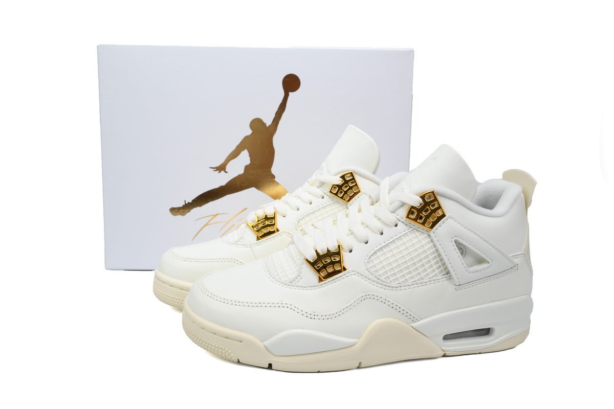 Air Jordan 4 Wmns 'sail' - Black Unisex Streetwear Limited Edition - Discover the timeless allure of the Air Jordan 4 WMNS 'Sail,' a blend of heritage