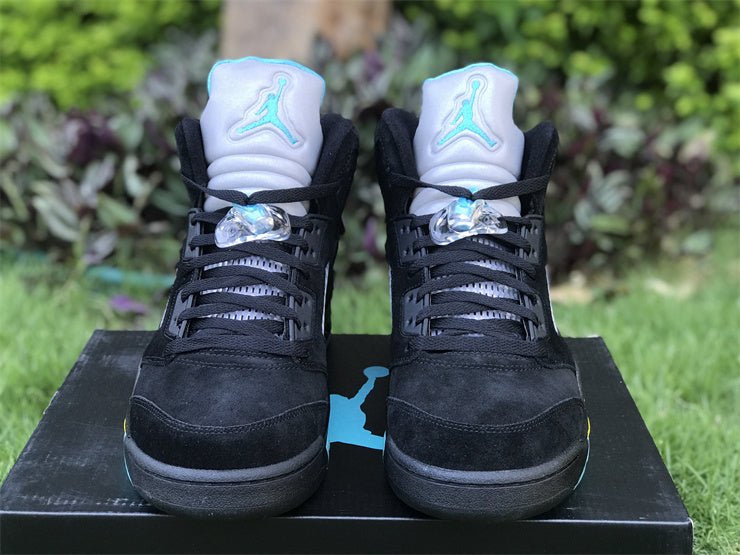 Air Jordan 5 'aqua' T-Shirt - Black Unisex Streetwear Limited Edition