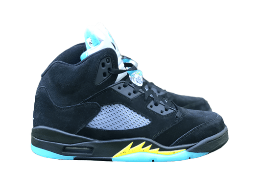 Air Jordan 5 'aqua' T-Shirt - Black Unisex Streetwear Limited Edition