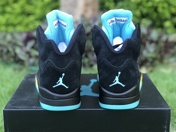 Air Jordan 5 'aqua' T-Shirt - Black Unisex Streetwear Limited Edition