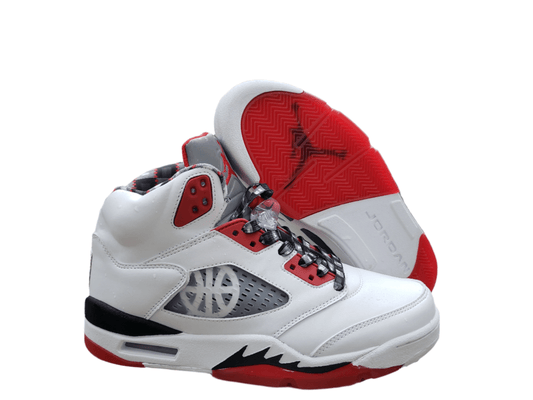 Air Jordan 5 'quai 54' T-Shirt - White Unisex Streetwear Limited Edition - **Product Description: Air Jordan 5 'Quai 54' White** The Air Jordan 5 'Quai 54' White