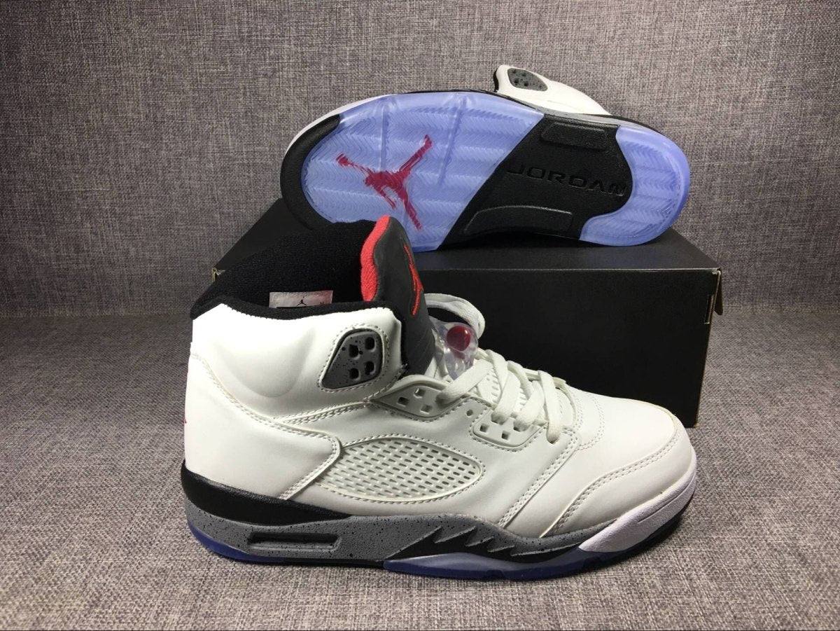 Air Jordan 5 Retro 'white Cement' Unisex Streetwear Limited Edition - **Product Description: Air Jordan 5 Retro 'White Cement'** The Air Jordan 5 Retro 'White Cement'