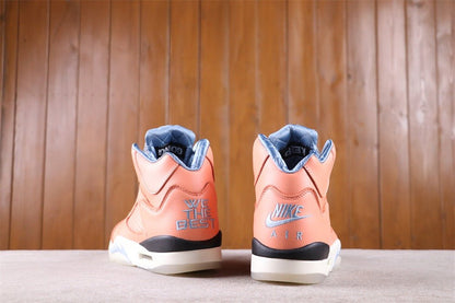 Air Jordan 5 'satin Blaze' T-Shirt - Orange Unisex Streetwear Limited Edition