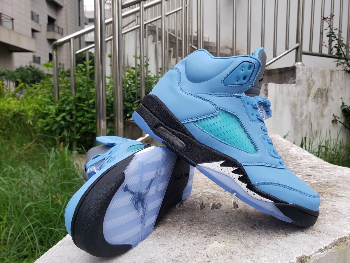Air Jordan 5 'university Blue' T-Shirt Unisex Streetwear Limited Edition - **Product Description: Air Jordan 5 'University Blue'** The Air Jordan 5 'University Blue' is a