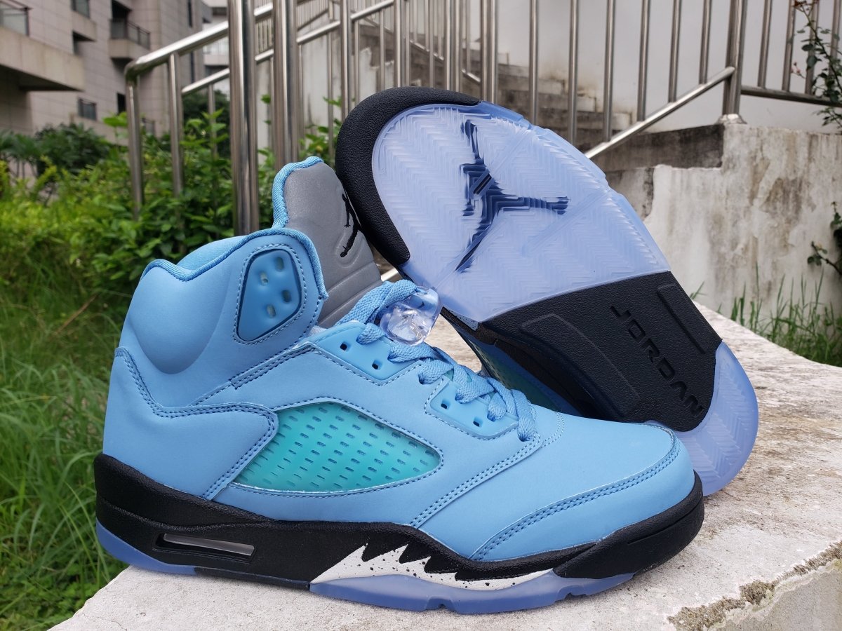 Air Jordan 5 'university Blue' T-Shirt Unisex Streetwear Limited Edition - **Product Description: Air Jordan 5 'University Blue'** The Air Jordan 5 'University Blue' is a