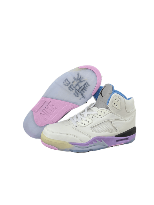 Air Jordan 5 'we The Best' T-Shirt - Red Unisex Streetwear Limited Edition - **Product Description: DJ Khaled x Air Jordan 5 'We The Best' (Sail/Lilac)** The DJ Khaled
