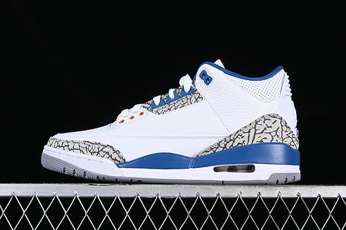 AIR Jordan Retro 3 White - Grey - - Blue Sneakers - Black Unisex Streetwear Limited Edition