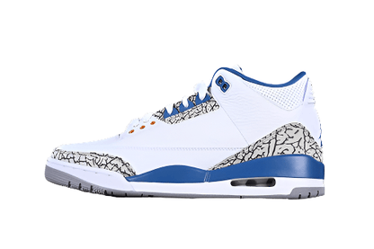 AIR Jordan Retro 3 White - Grey - - Blue Sneakers - Black Unisex Streetwear Limited Edition