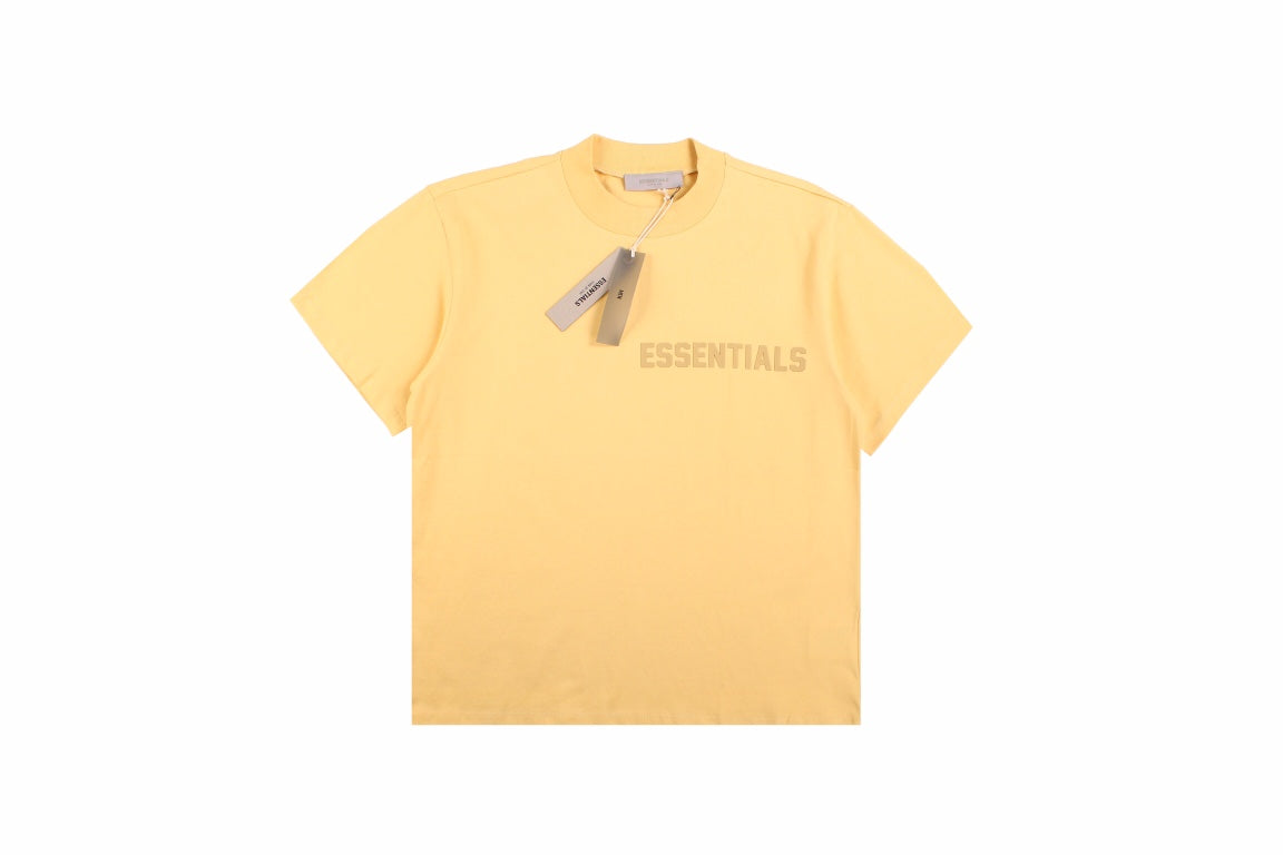 Fear Of God Essentials T-shirt - Yellow Unisex Streetwear Limited Edition - <p dir='ltr'><span>This Fear of God Essentials t-shirt features a clean, minimalist design in a