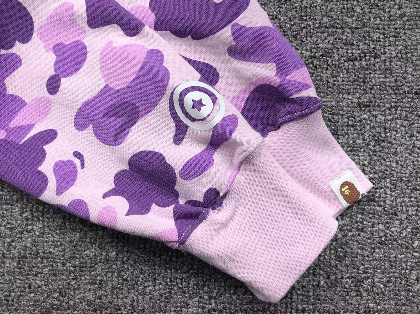 BAPE COLOR CAMO FULL ZIP HOODIE PURPLE - outsole - replica sneakers