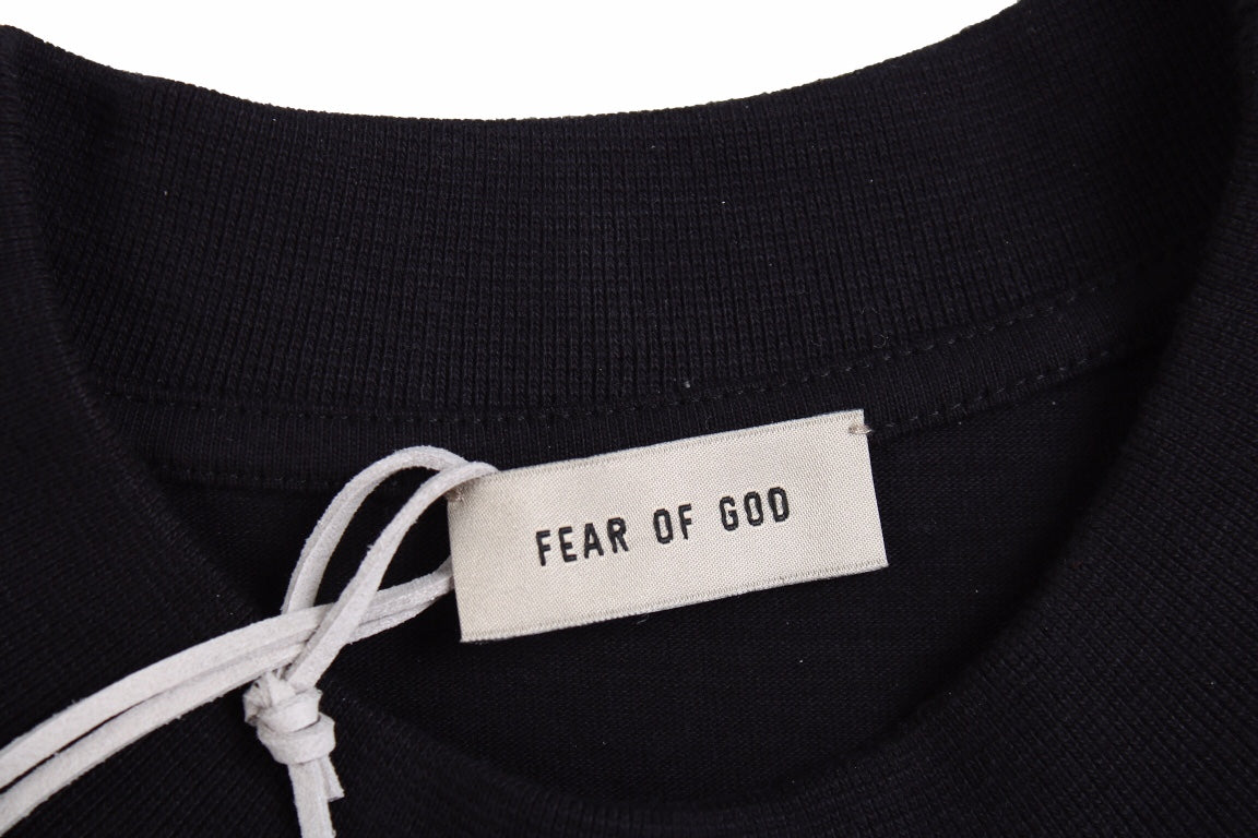 FEAR Of God Eternal T-shirt - Black Unisex Streetwear Limited Edition - The FEAR OF GOD ETERNAL T-SHIRT BLACK - REPLICA captures the essence of minimalist luxury