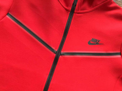 NIKE Tech Fleece Hoodie - University - Red Unisex Streetwear Limited Edition