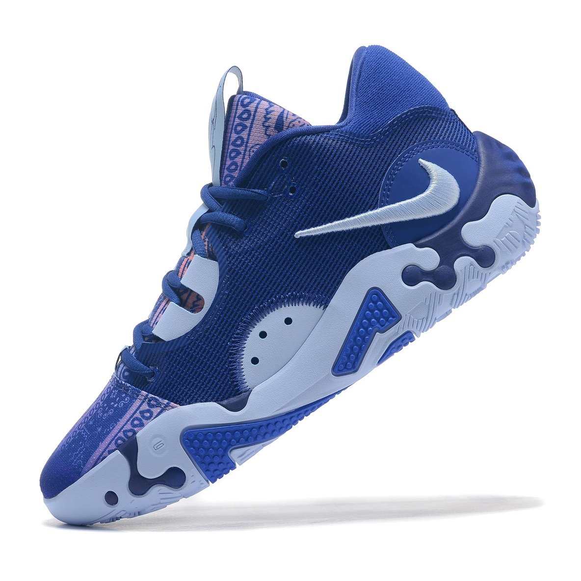 NIKE Pg 6 - Paisley Shoes - Blue Unisex Streetwear Limited Edition - Introducing the Nike PG 6 x Blue Paisley, a captivating blend of style and performance